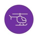 Icon of a helicopter. 