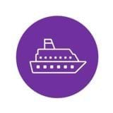 Icon of a large boat vessel. 